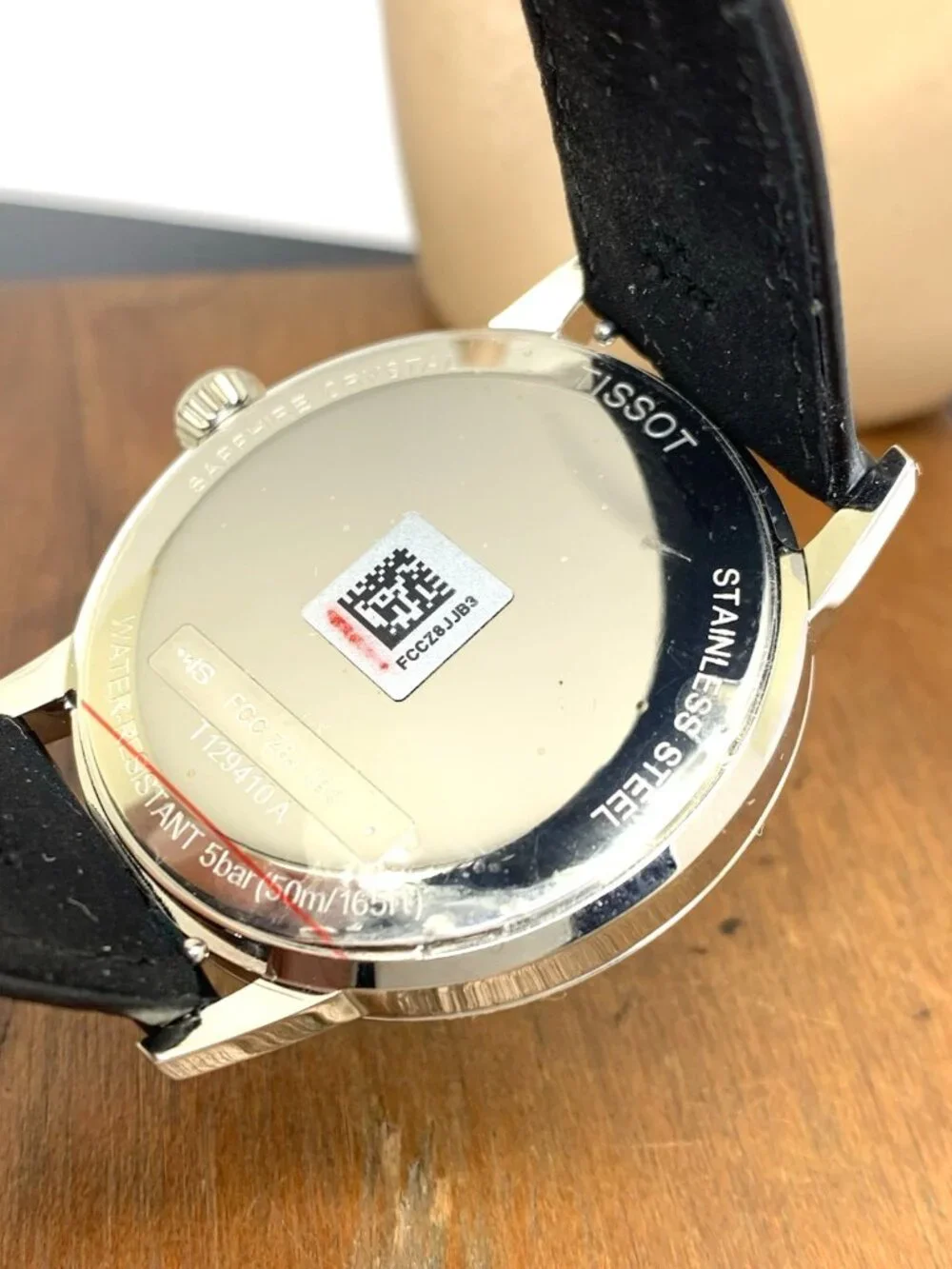 Tissot Men's Watch T1294101605300 Swiss Quartz Black Dial Leather Strap 42mm